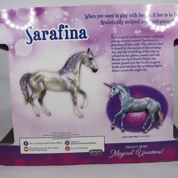 Breyer Sarafina Magical Unicorn w/ Glitter Classic Model Horse Figure 97267 NEW - Picture 2 of 7